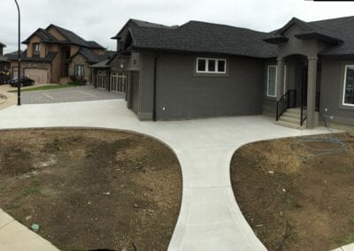 Landscaping work in the entrance