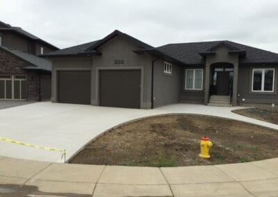 Landscaping work in the entrance