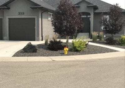 Landscaping work in the entrance