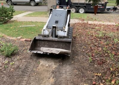 Worker using machinery