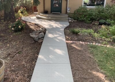 Concrete walkway