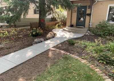 Concrete walkway